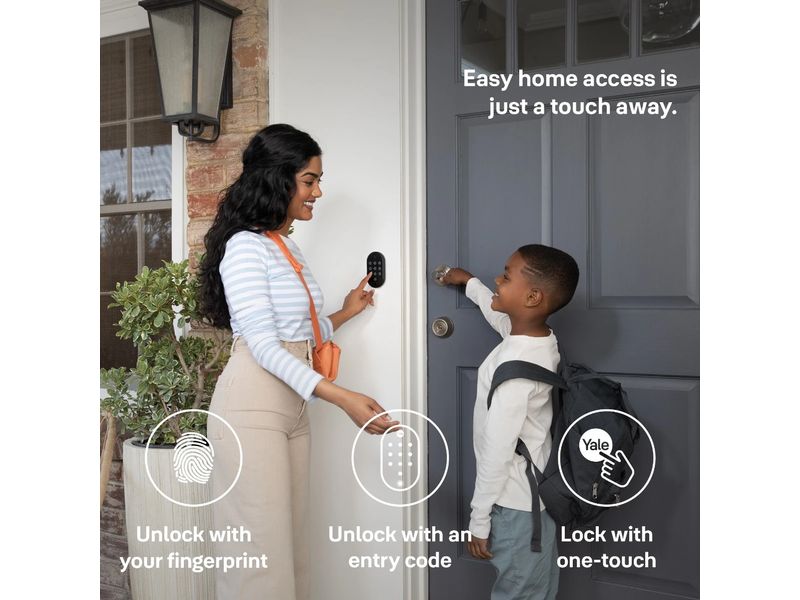 Yale Linus L2 Smart Lock und Smart Fingerprint Keypad Schwa Smart Keypad mit Türschloss