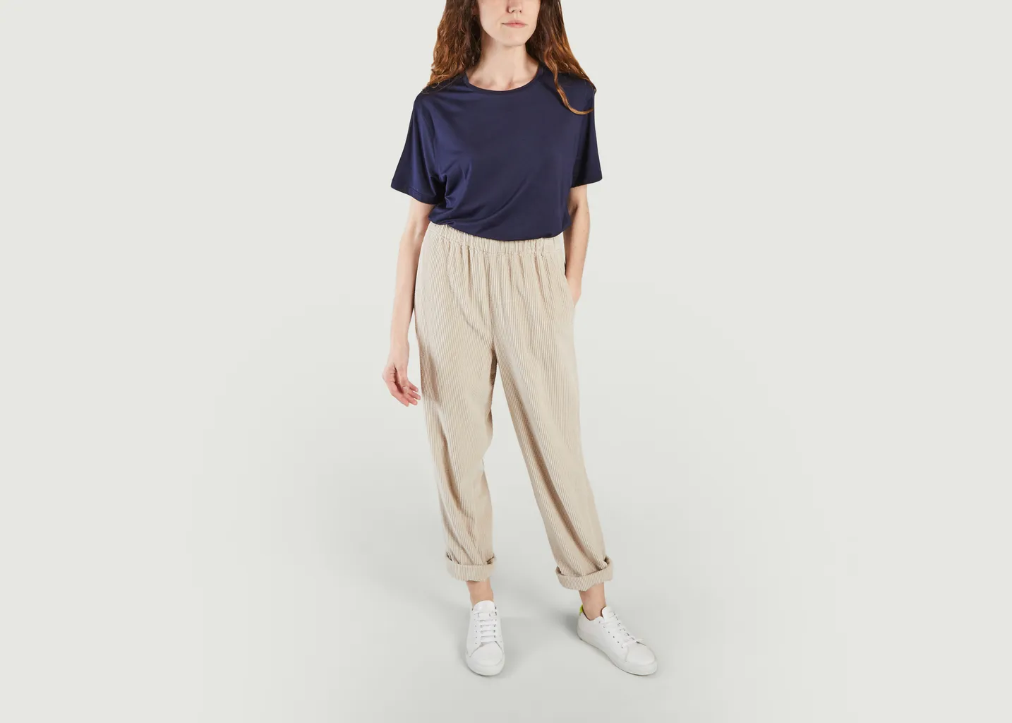 Pantalon coupe mom en velours côtelé Padow American Vintage