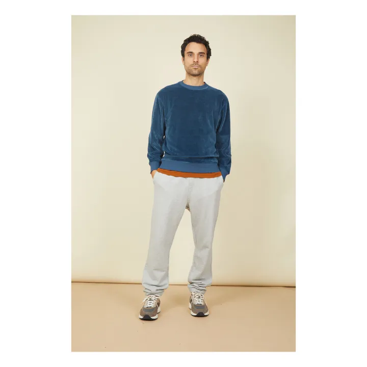 SMALLABLE BASICS Sweat Velours Homme Coton Bio | Océan