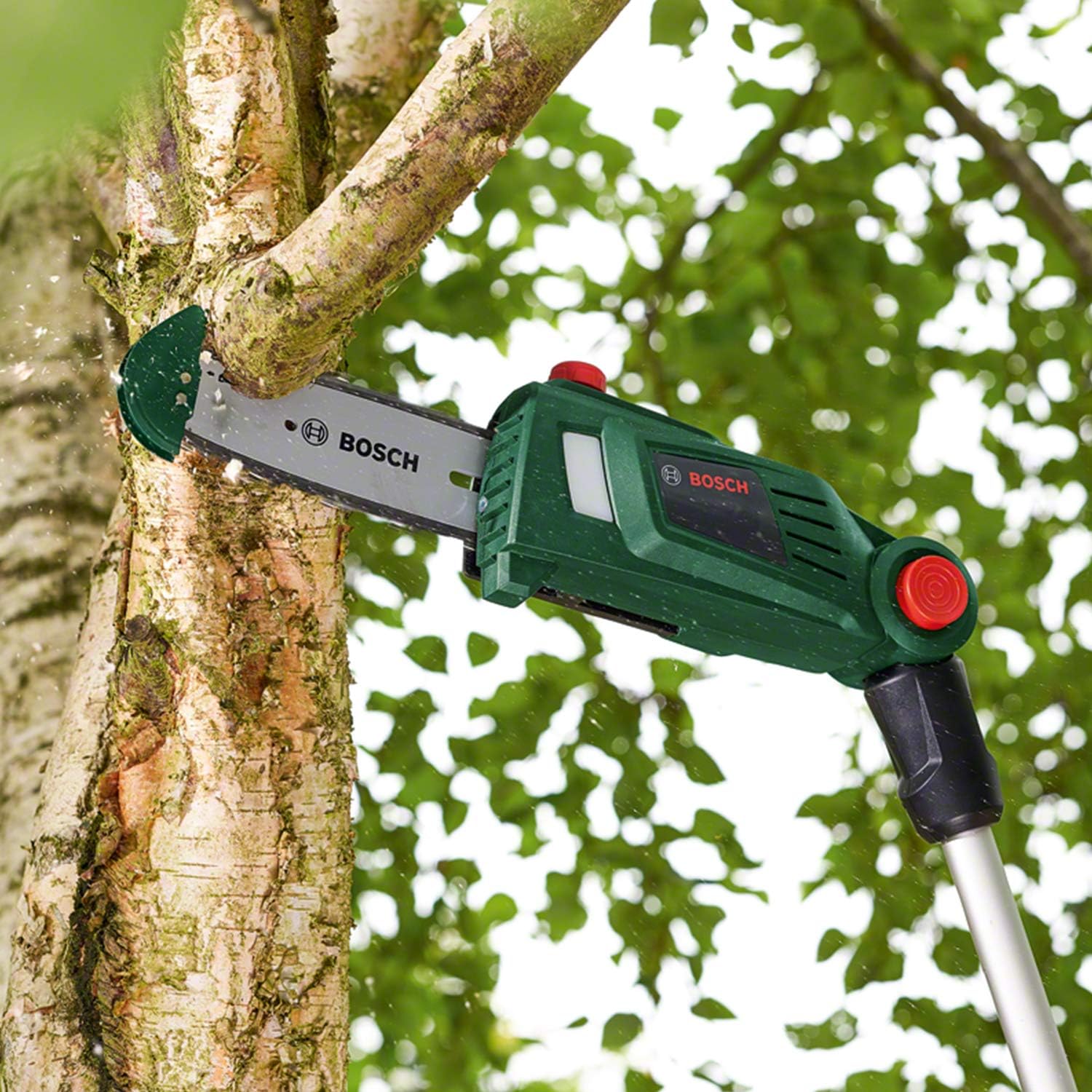 Bosch Home and Garden 06008B3170 Home and Garden UniversalChainPole 18 Cordless Telescopic Chainsaw with 18 V Lithium-Ion Battery