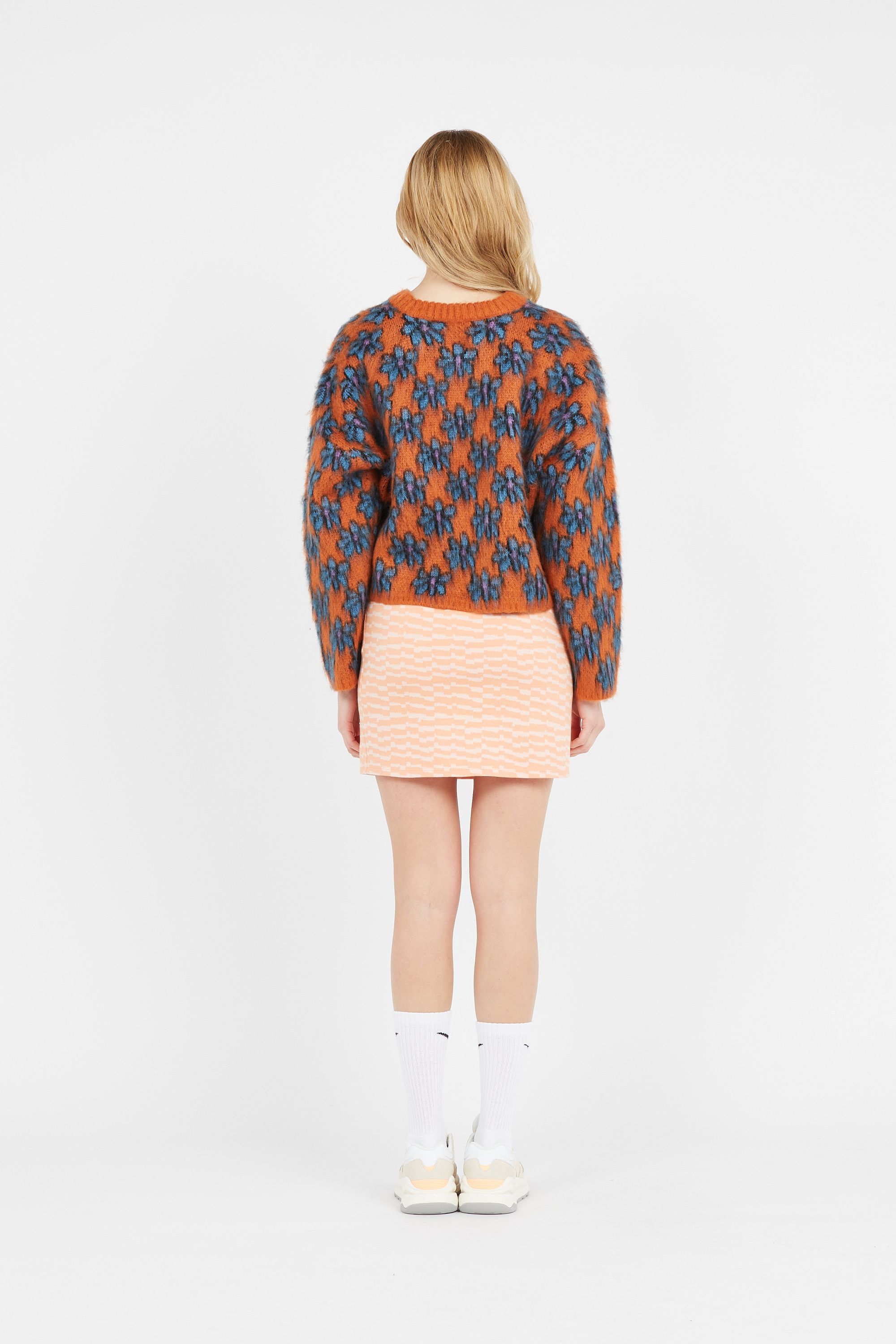 OBEY Jupe courte  TRIP JACQUARD Orange