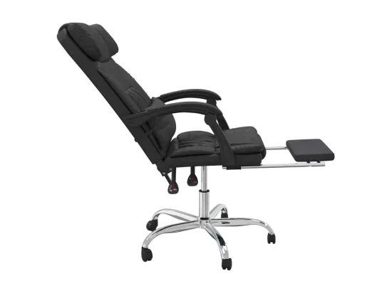 Fauteuil de massage inclinable de bureau Noir Similicuir