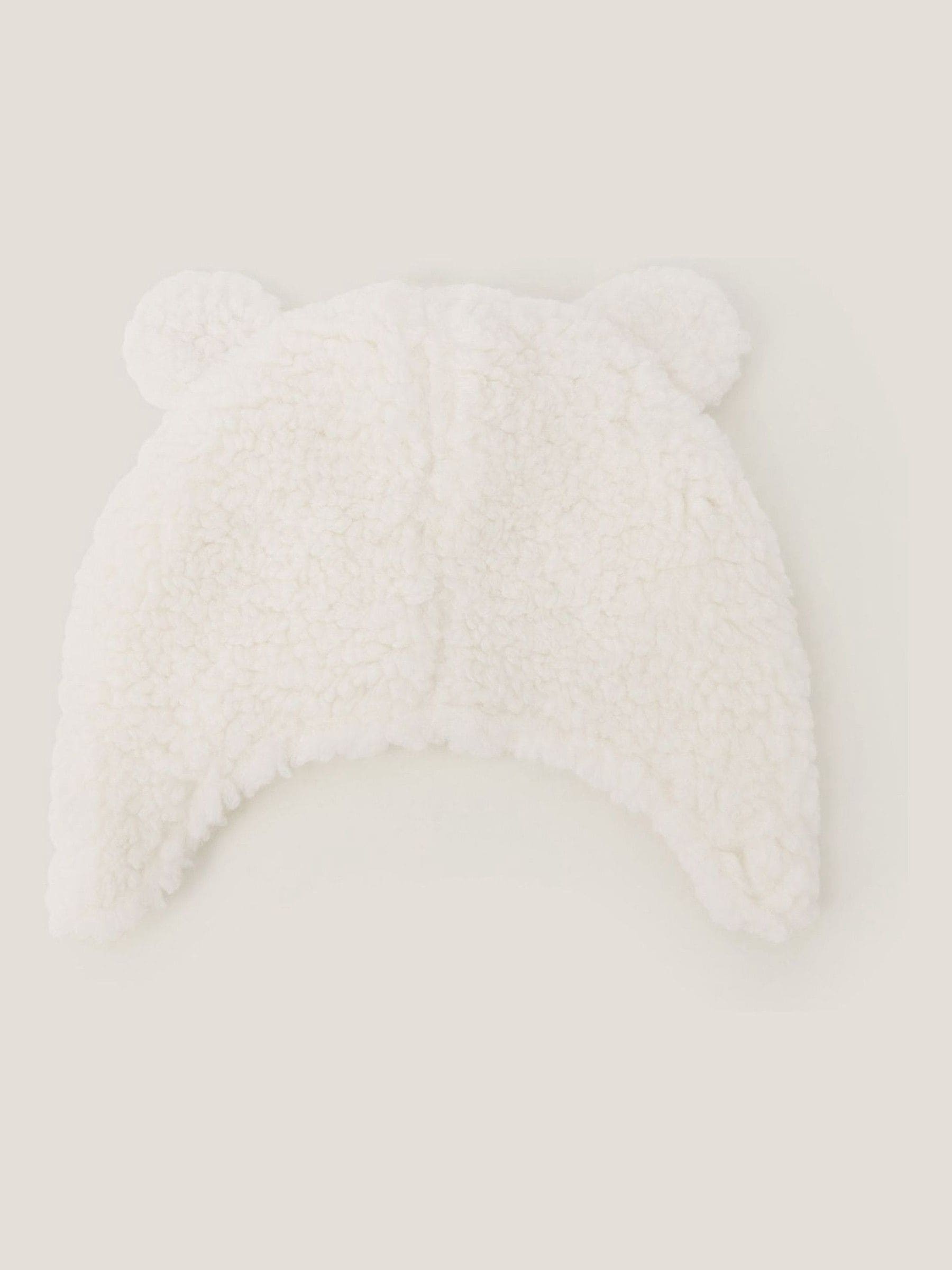 Monsoon Baby Borg Bear Hat & Mitten Set
