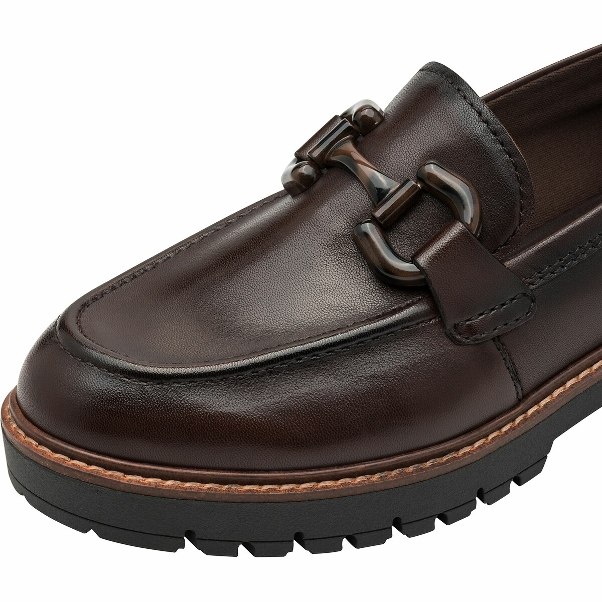 TAMARIS<br>Mocassins em leer