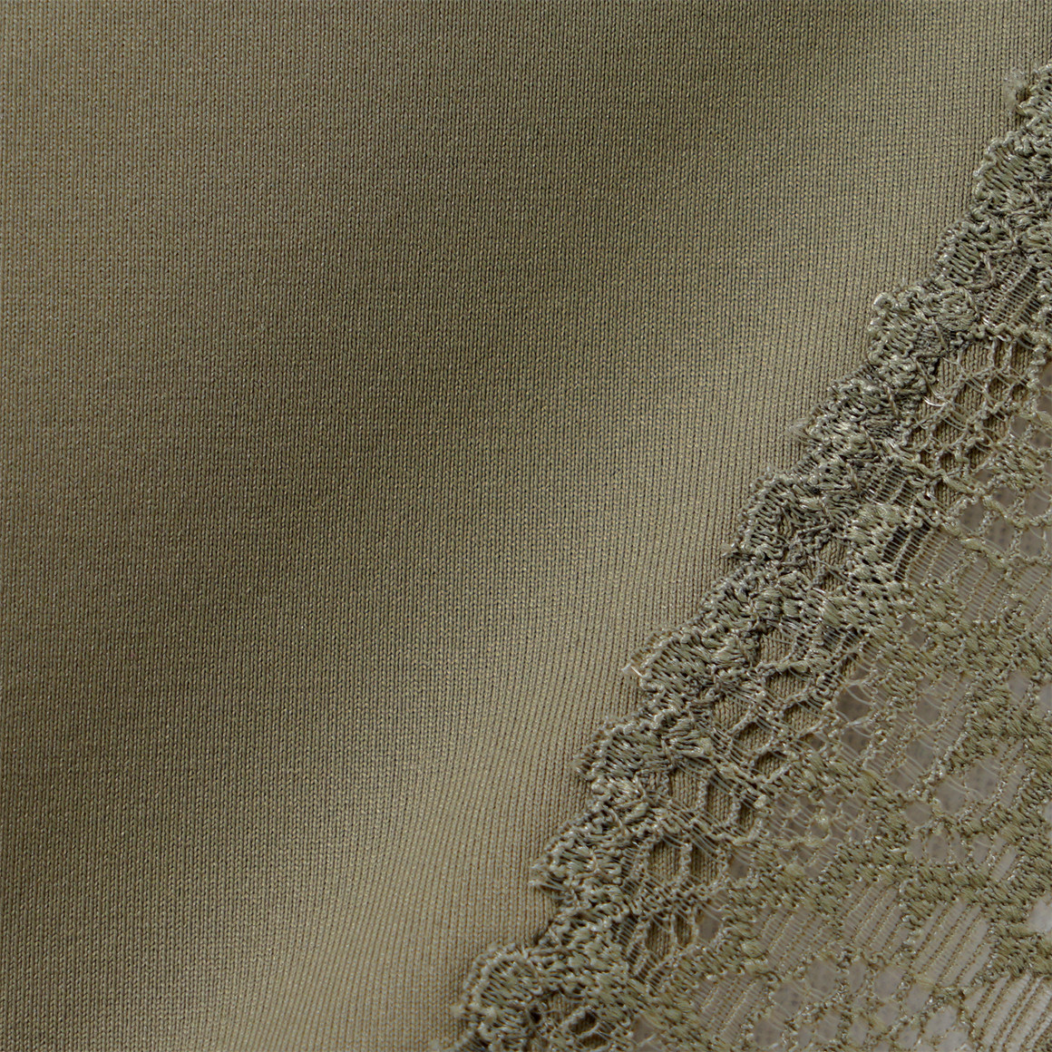 3 Damen Slips mit Spitze dunkelblau / oliv / hellbeige