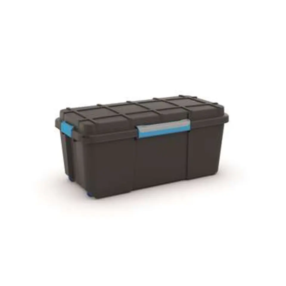 KIS Scuba Opbergbox L - 80L - zwart/blauwe clips