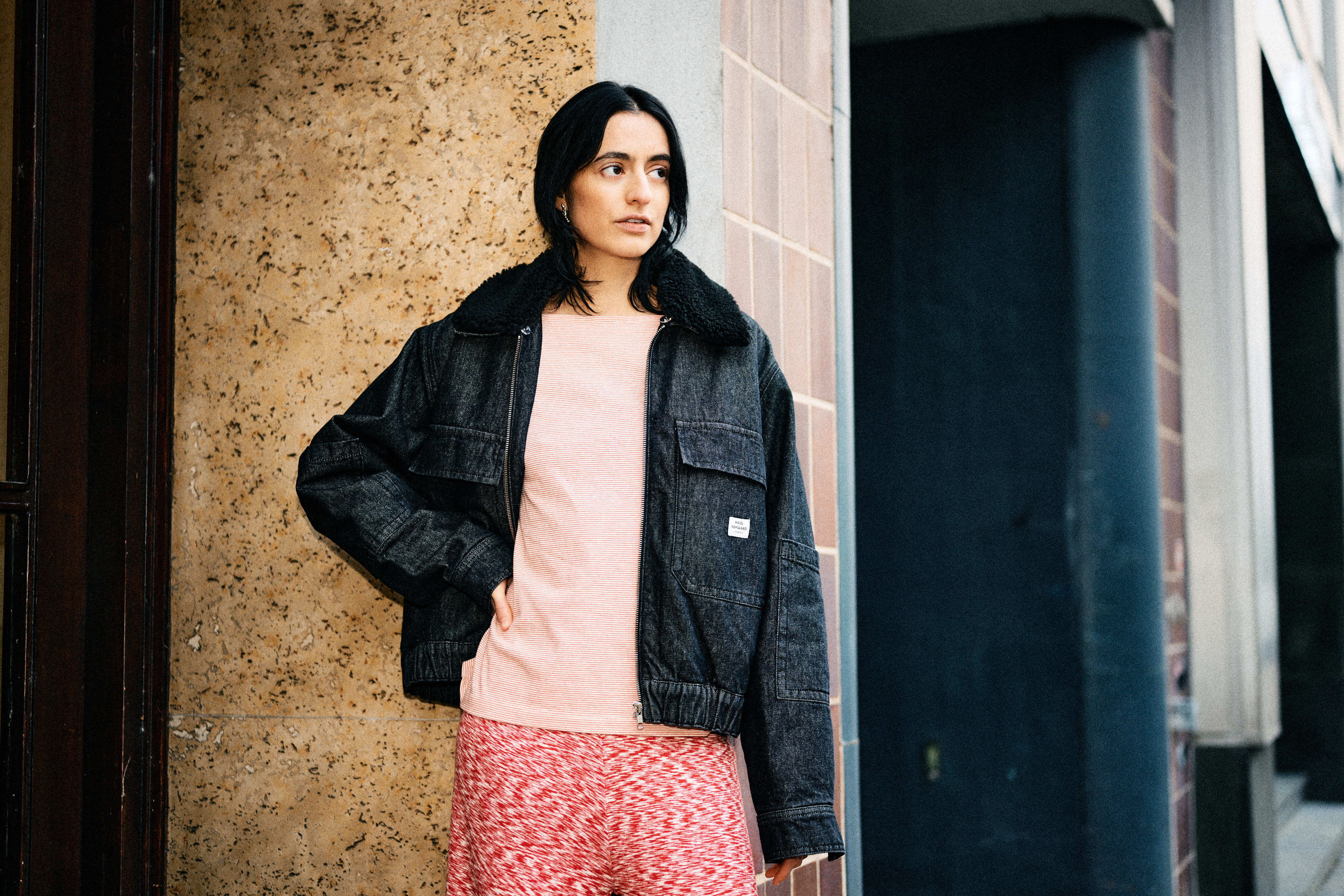 Mads Nørgaard  Dark Denim Sunny jakke - sort