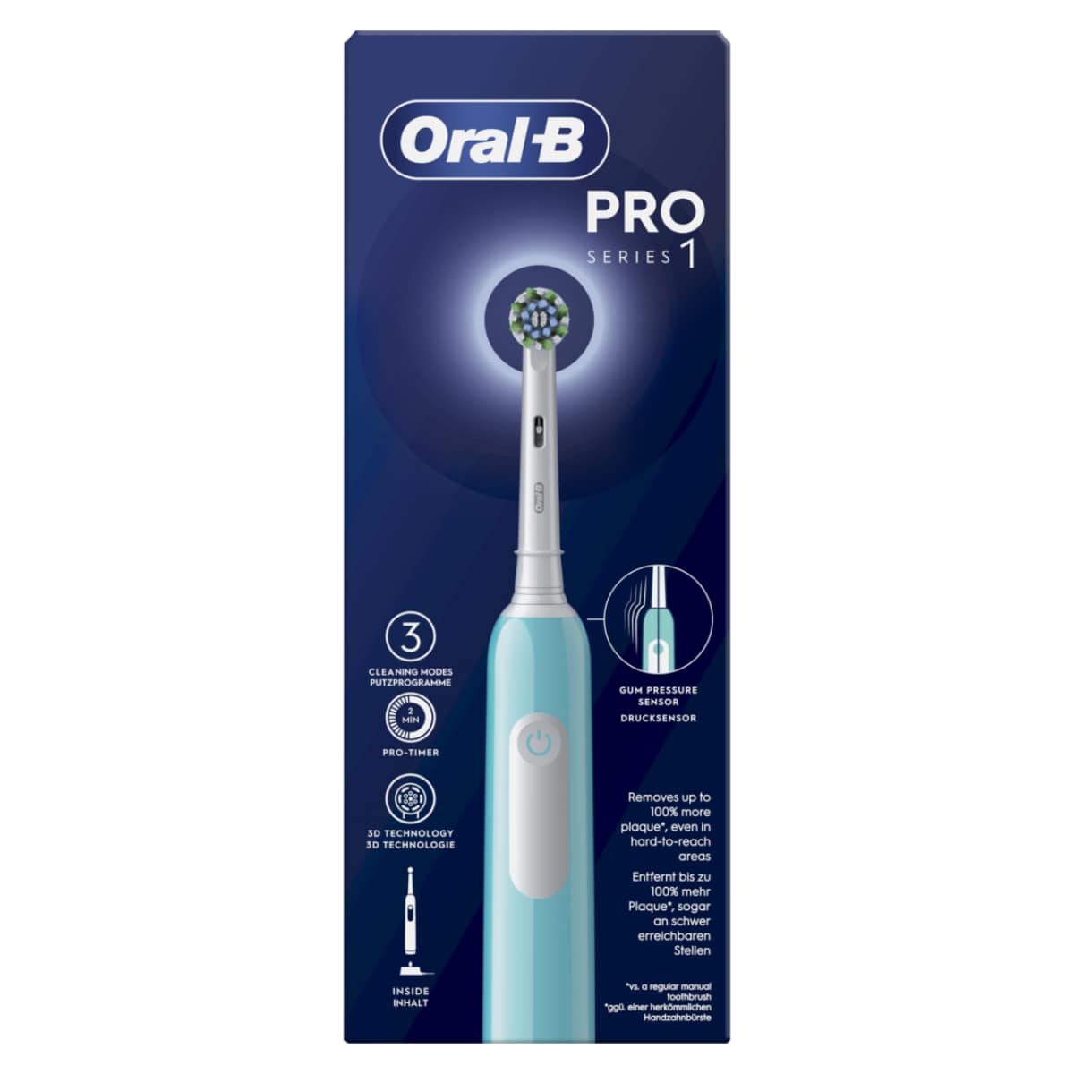 Oral-B Pro 1 Cross Action Caribbean Blue Elektrische Zahnbürste
