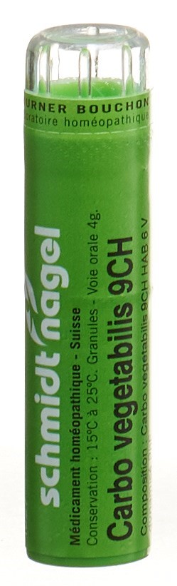 SCHMIDT-NAGEL Carbo vegetabilis 9 CH<br>4 g, Granulat