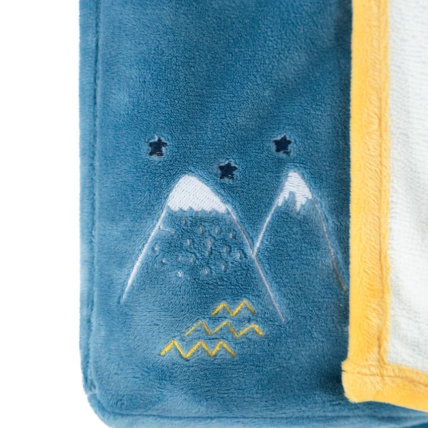 Housse de matelas à langer en polyester Mes amis les dinos - Bleu moyen