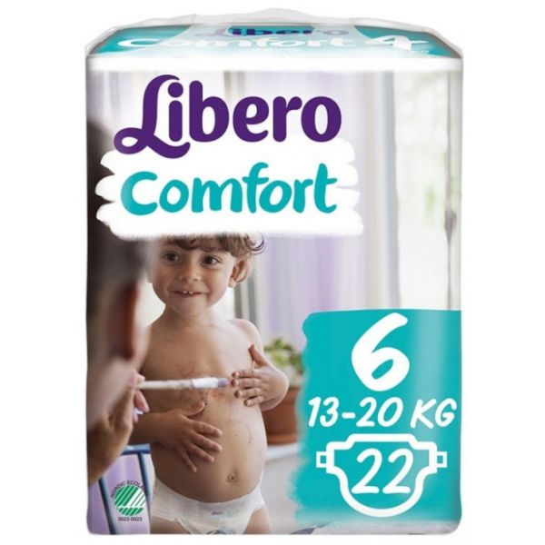Libero Fraldas Comfort T6 XL 13-20Kg 22 un.