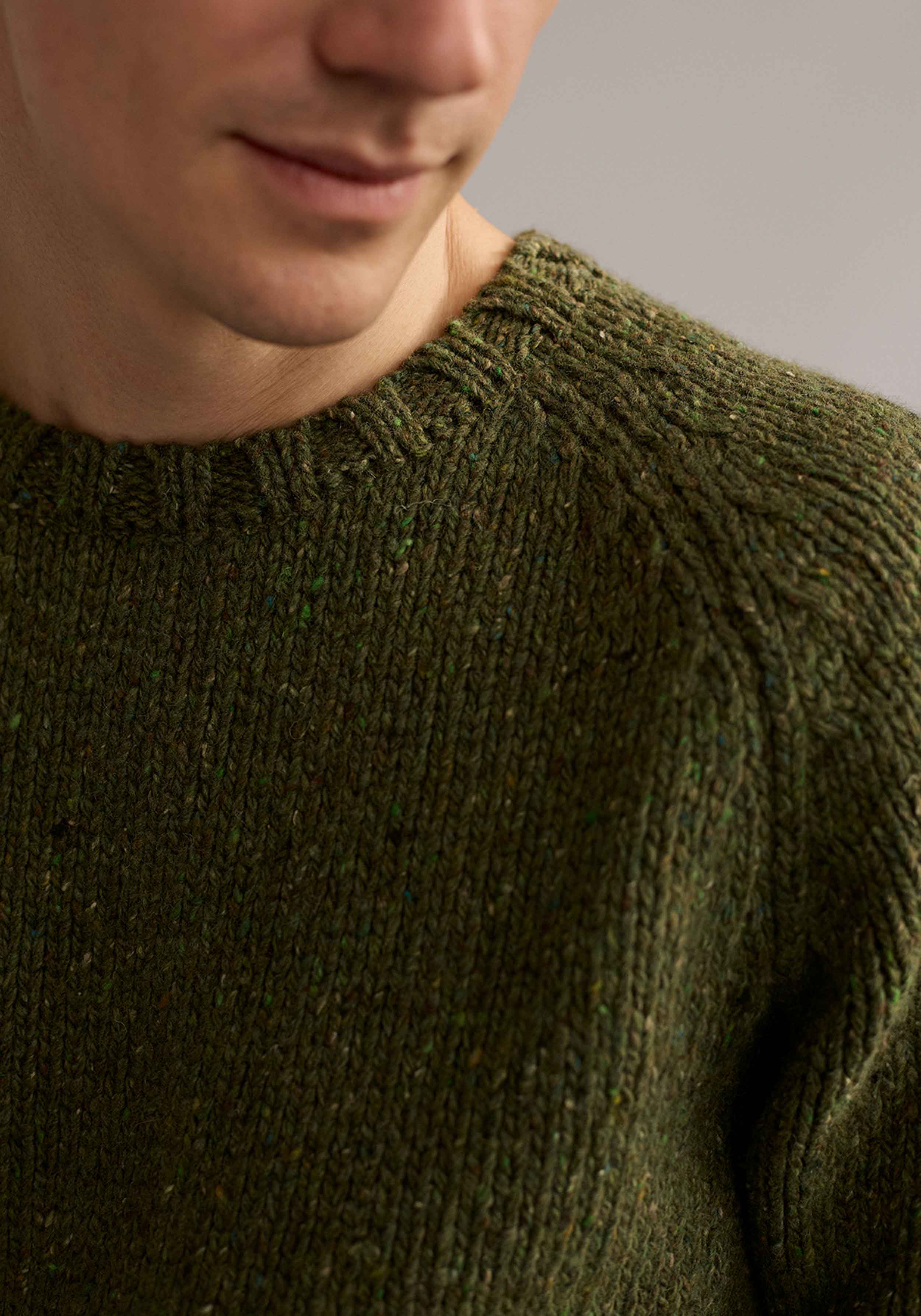 Twothirds Strickpullover Golden Moss Green