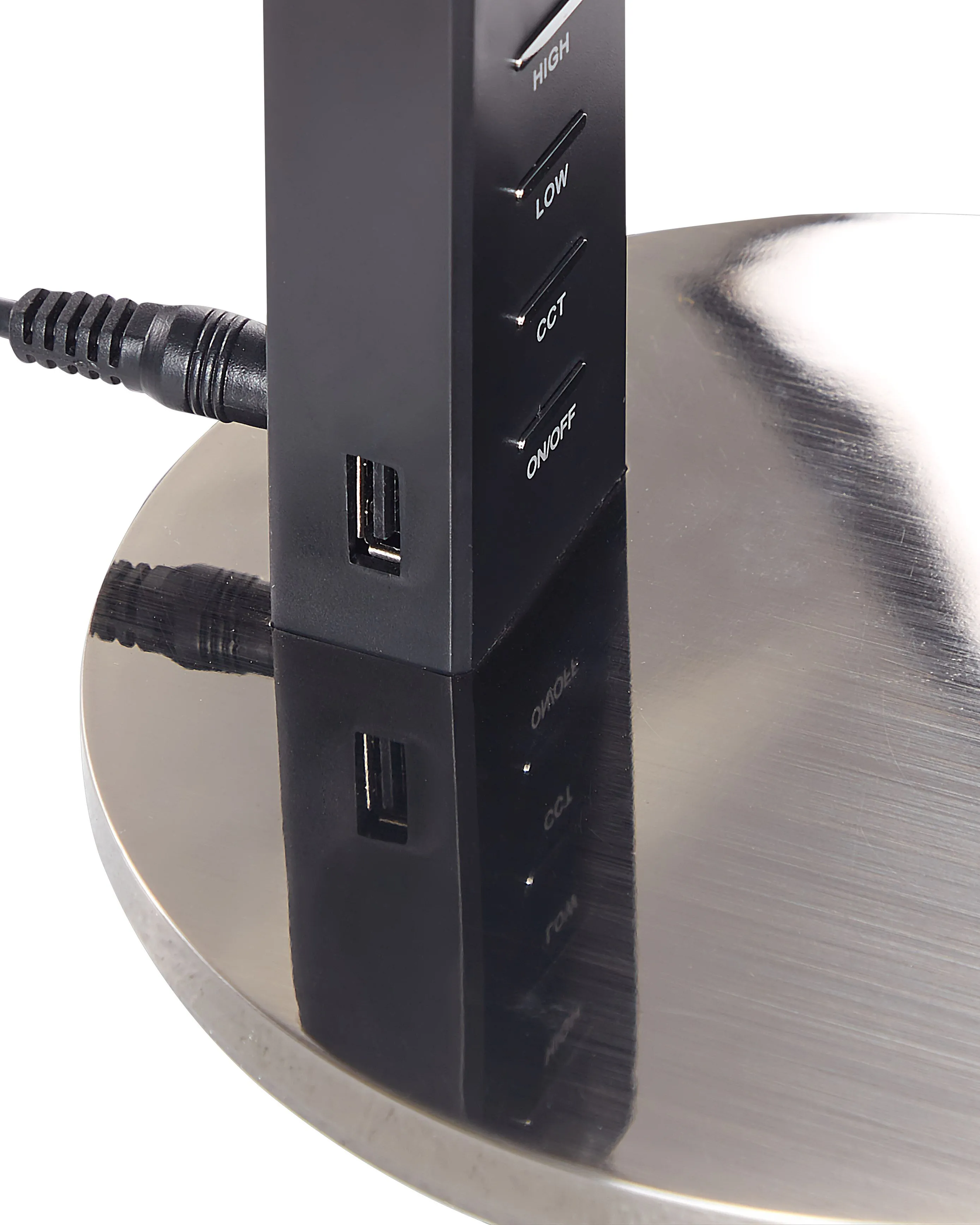LED bureaulamp CHAMAELEON met USB-poort Metaal Messing