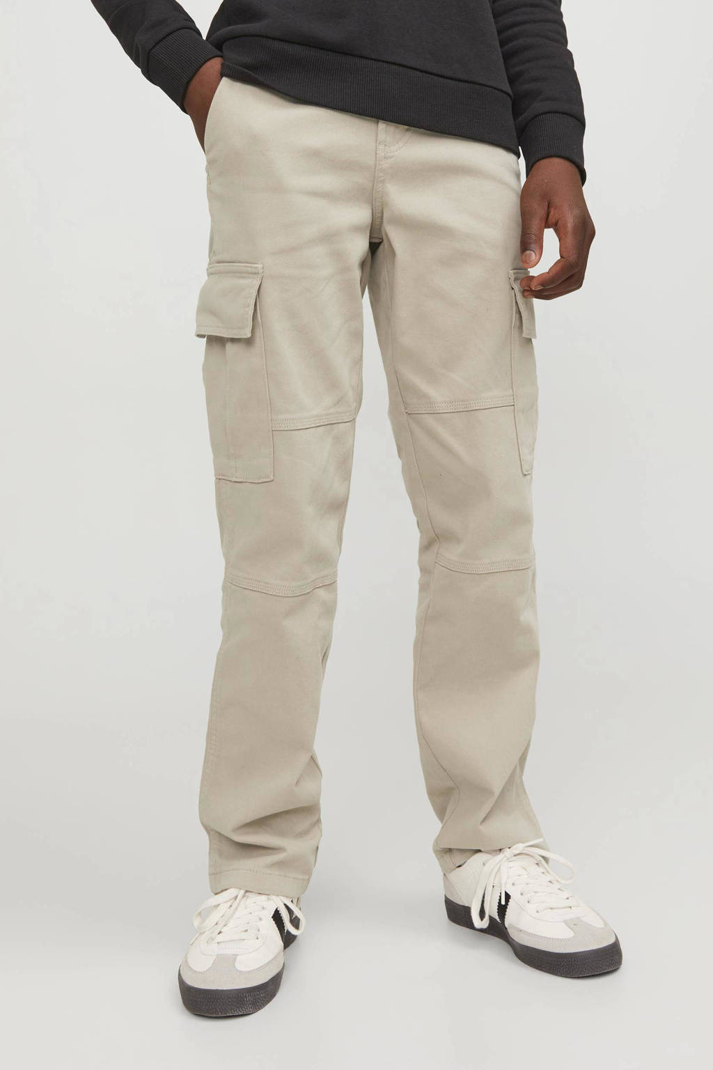 JACK & JONES loose fit cargobroek JSPTKANE JJHARLOW beige