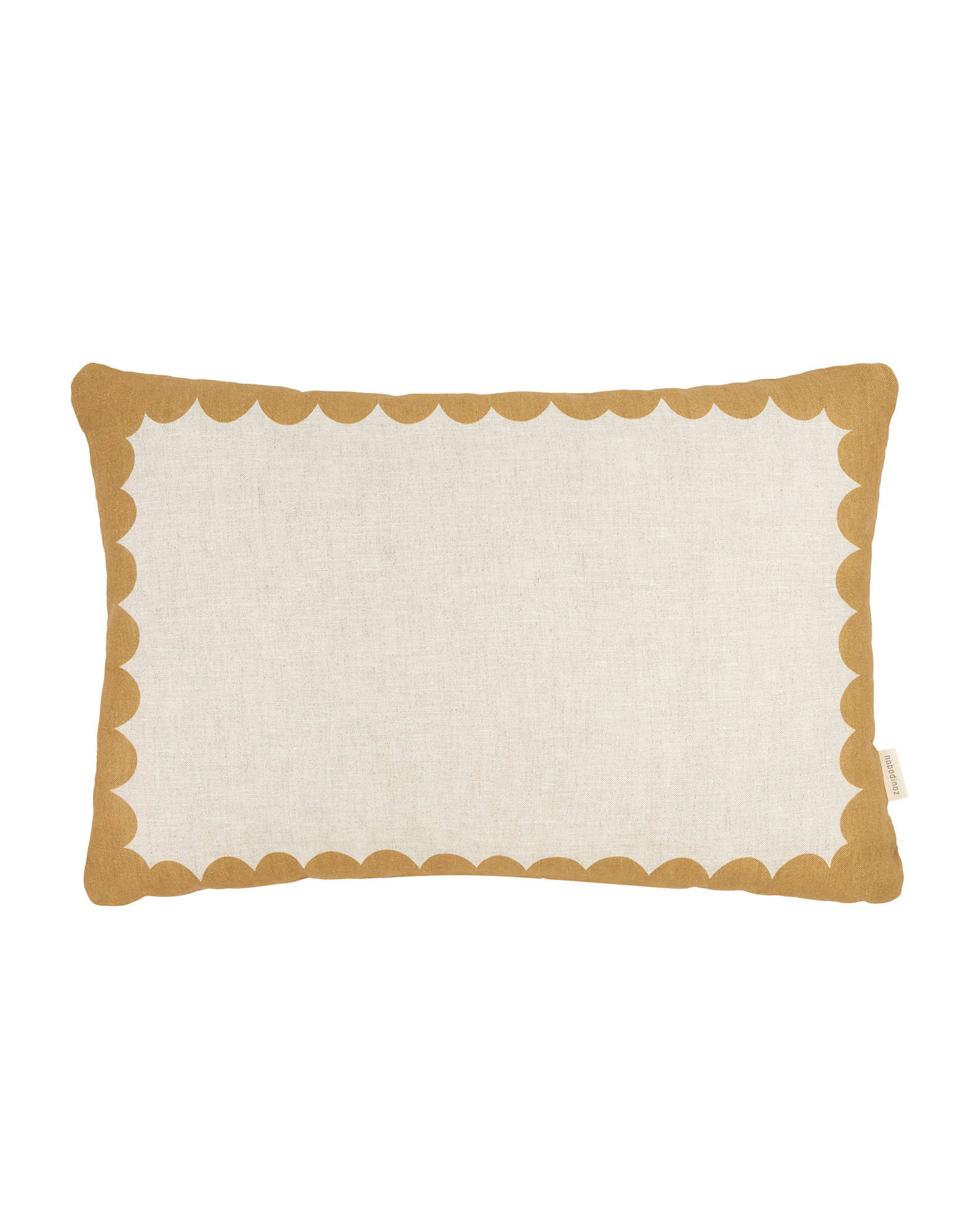 Coussin rectangulaire en lin français vibes l | Jaune