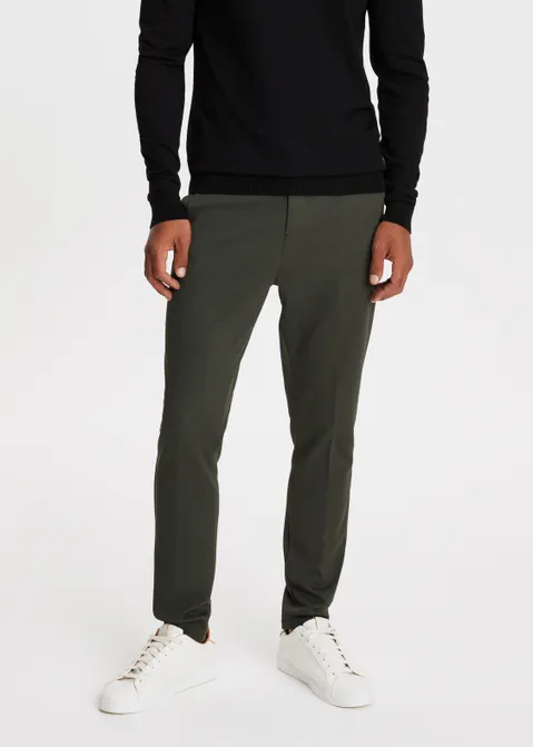 Pique chino slim fit groen (GRN.D)