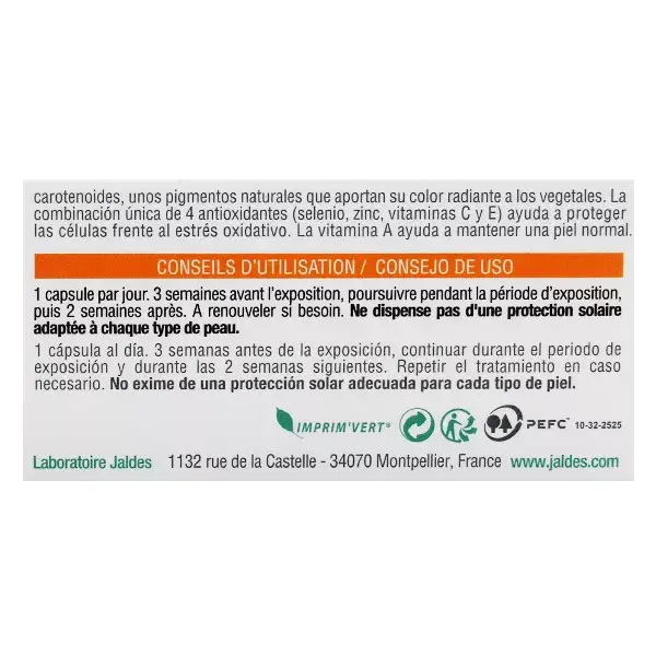Jaldes Oxelio Protect Solaire Peaux Claires et Sensibles 60 capsules