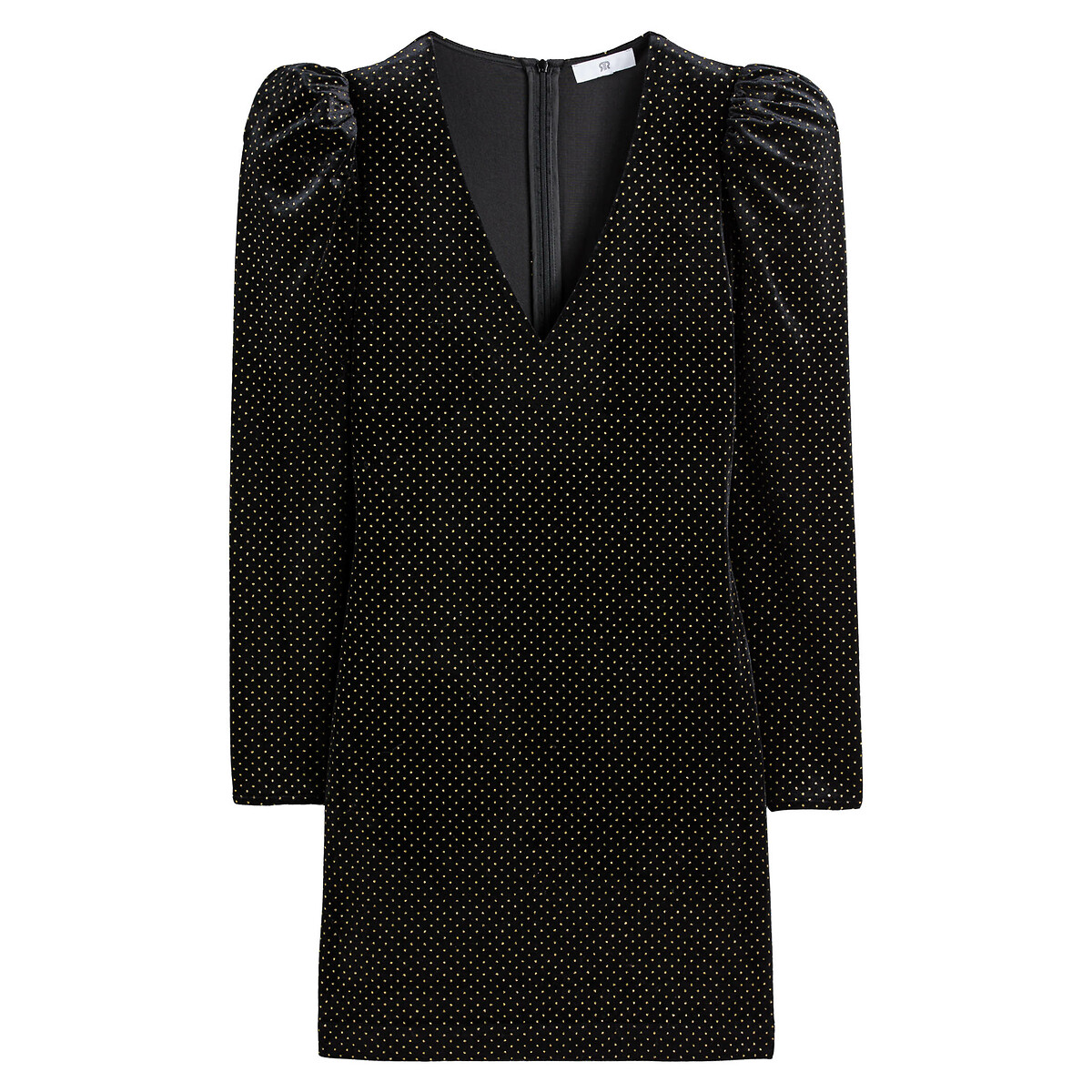 LA REDOUTE COLLECTIONS<br>Vestido curto, decote em V, em veludo