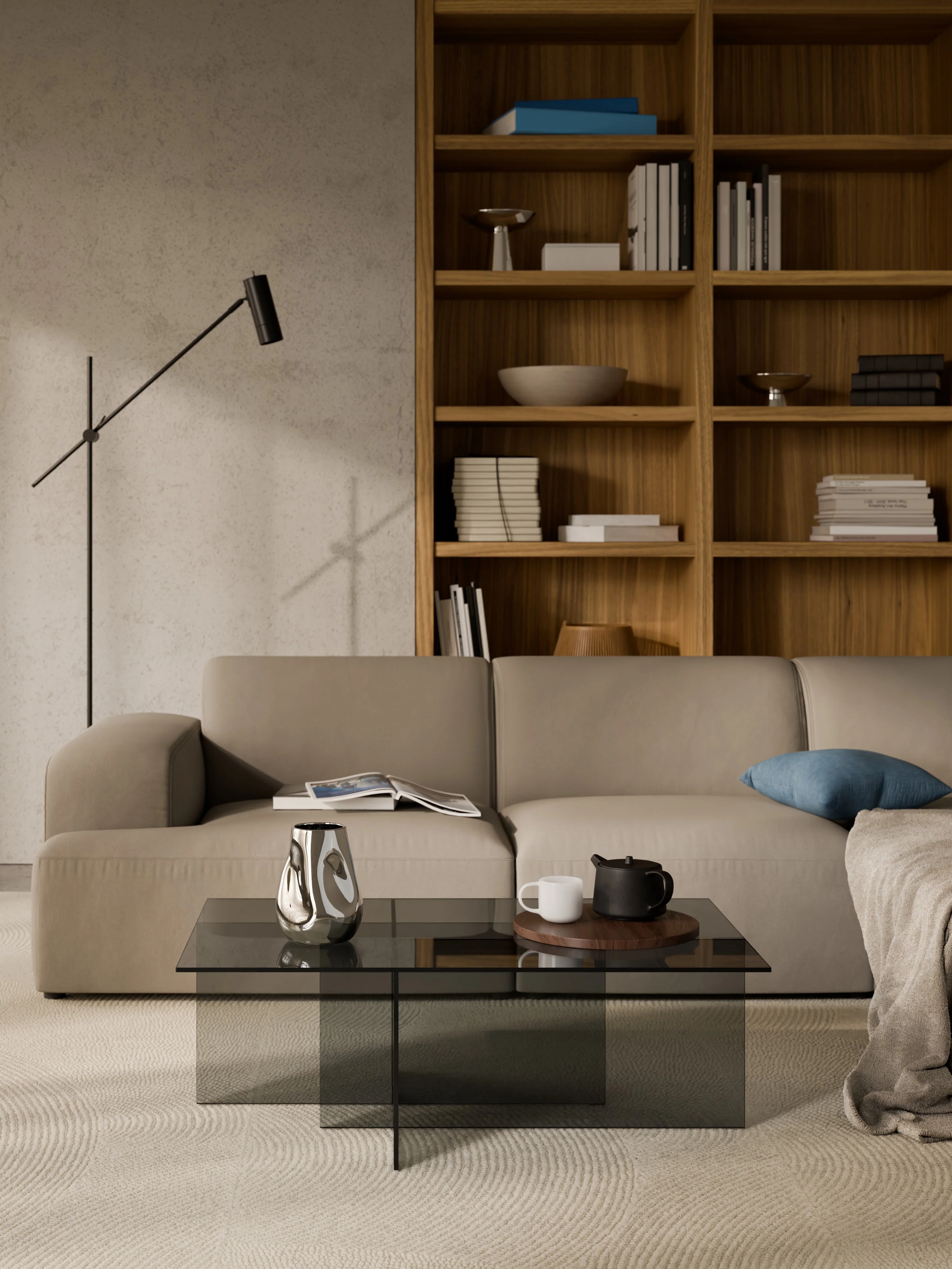 Glazen salontafel Anouk, B 102 cm