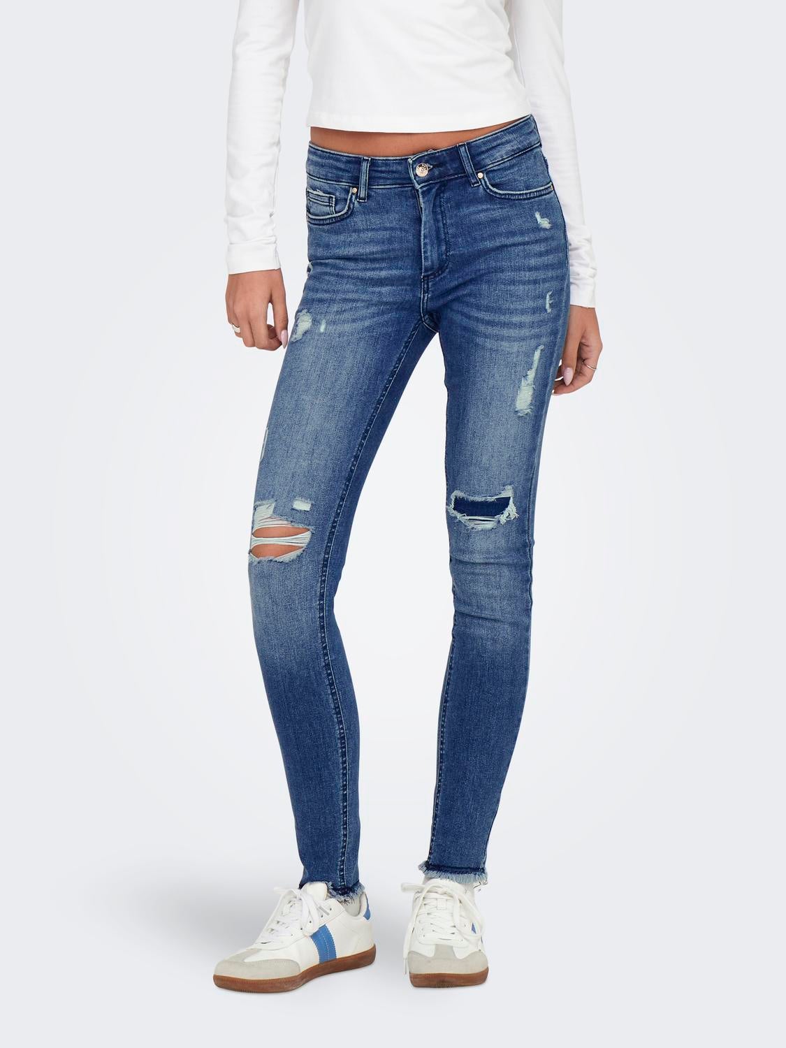 ONLBLUSH Mittlere Taille Skinny Fit Jeans Medium Blue Denim