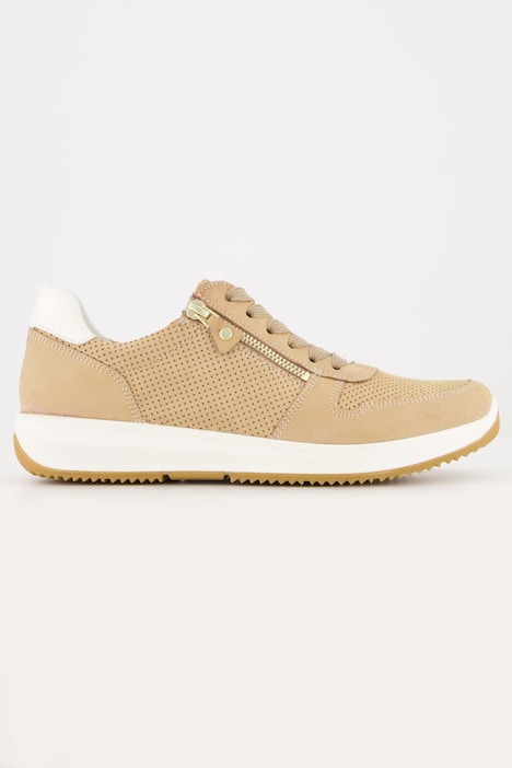 Ara Leder-Sneaker, Zipper, Wechselfußbett, Weite H