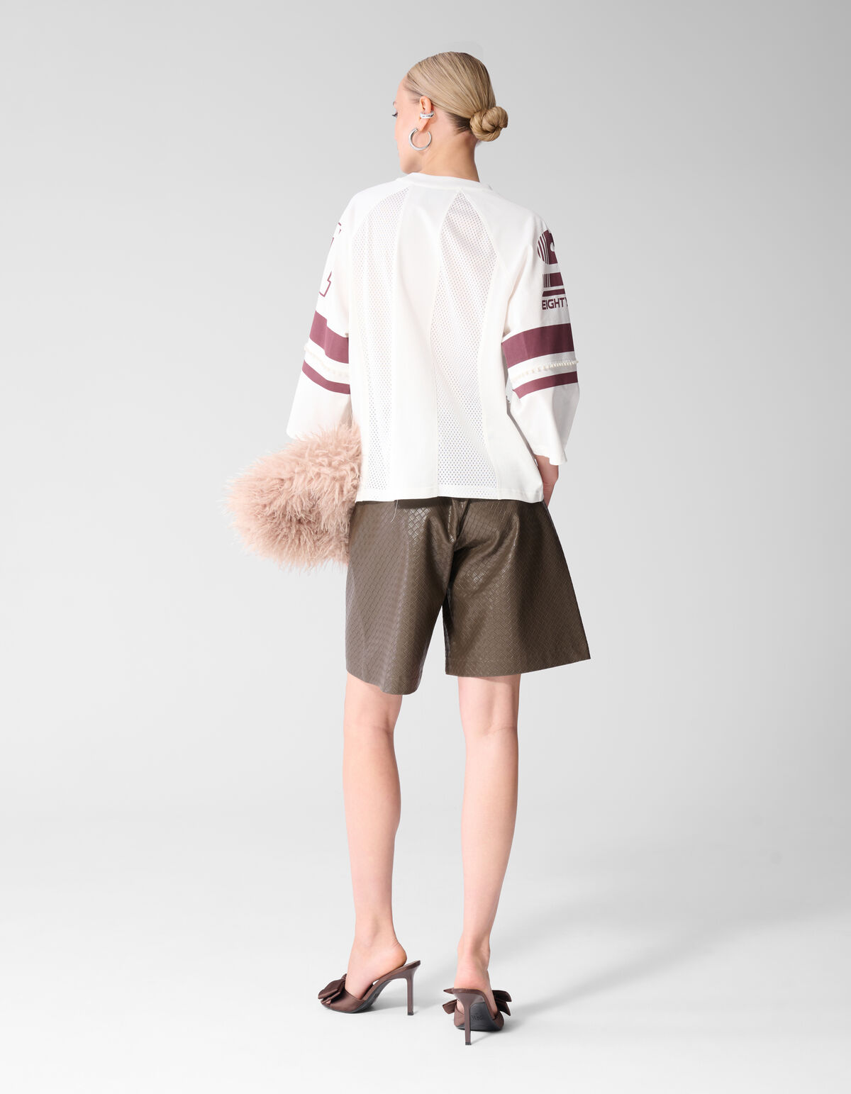 Sporty Pearl T-shirt Gebroken Wit