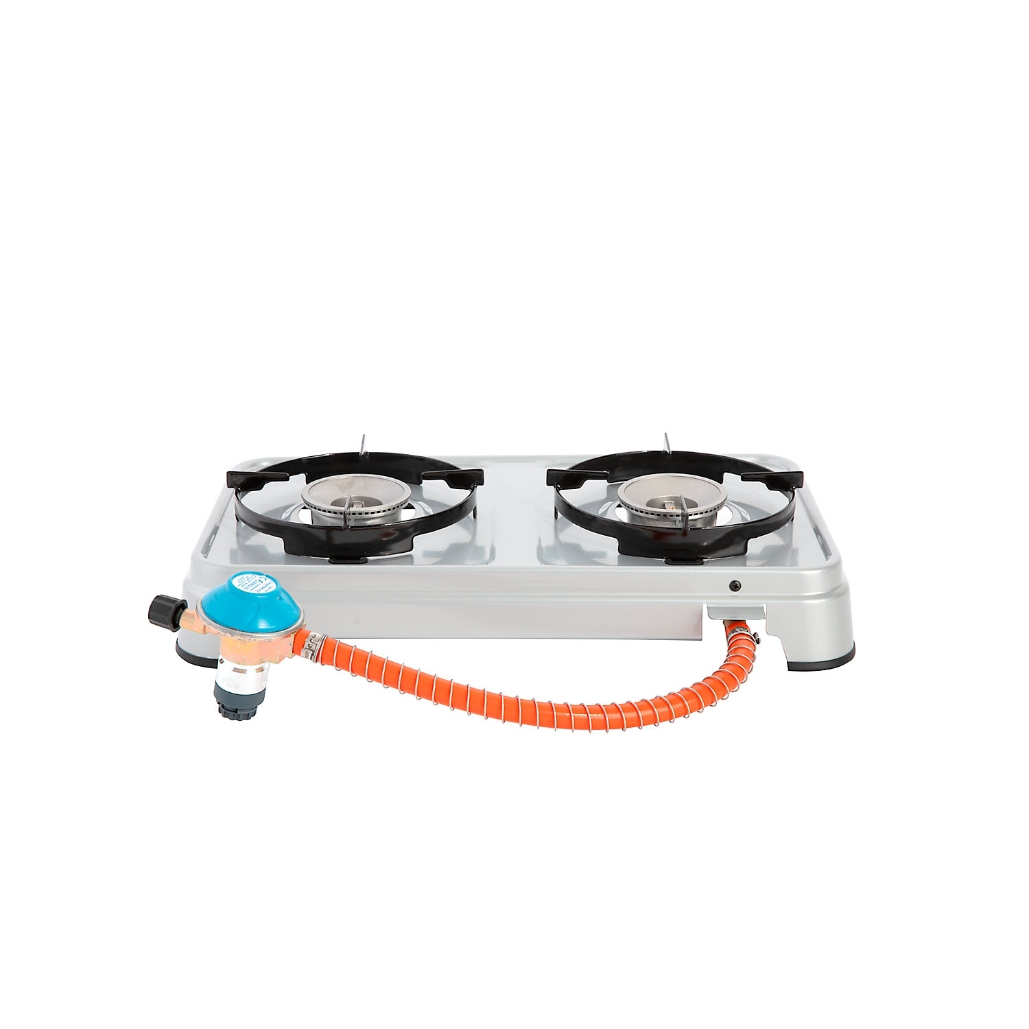 Campingaz Camping Cook Gaskocher mit Schlauch &amp,  Regler für CV- Kartusche, 2-flammig