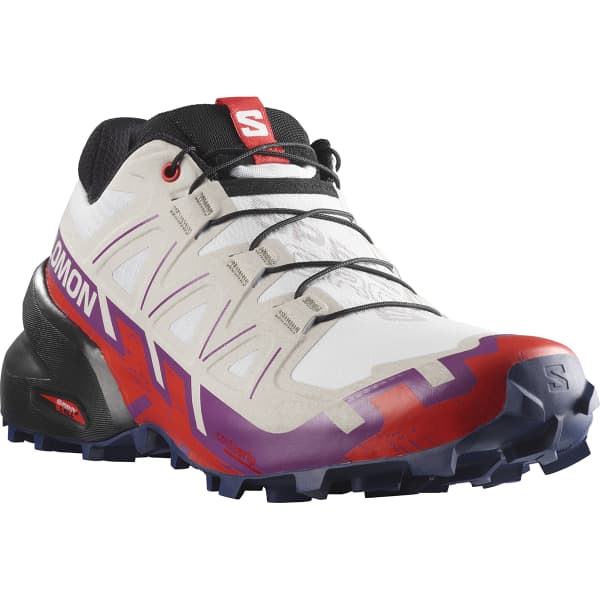 Chaussure trail SALOMON SPEEDCROSS 6 W WHITE/SPARKLING GRAPE/FIERY RED