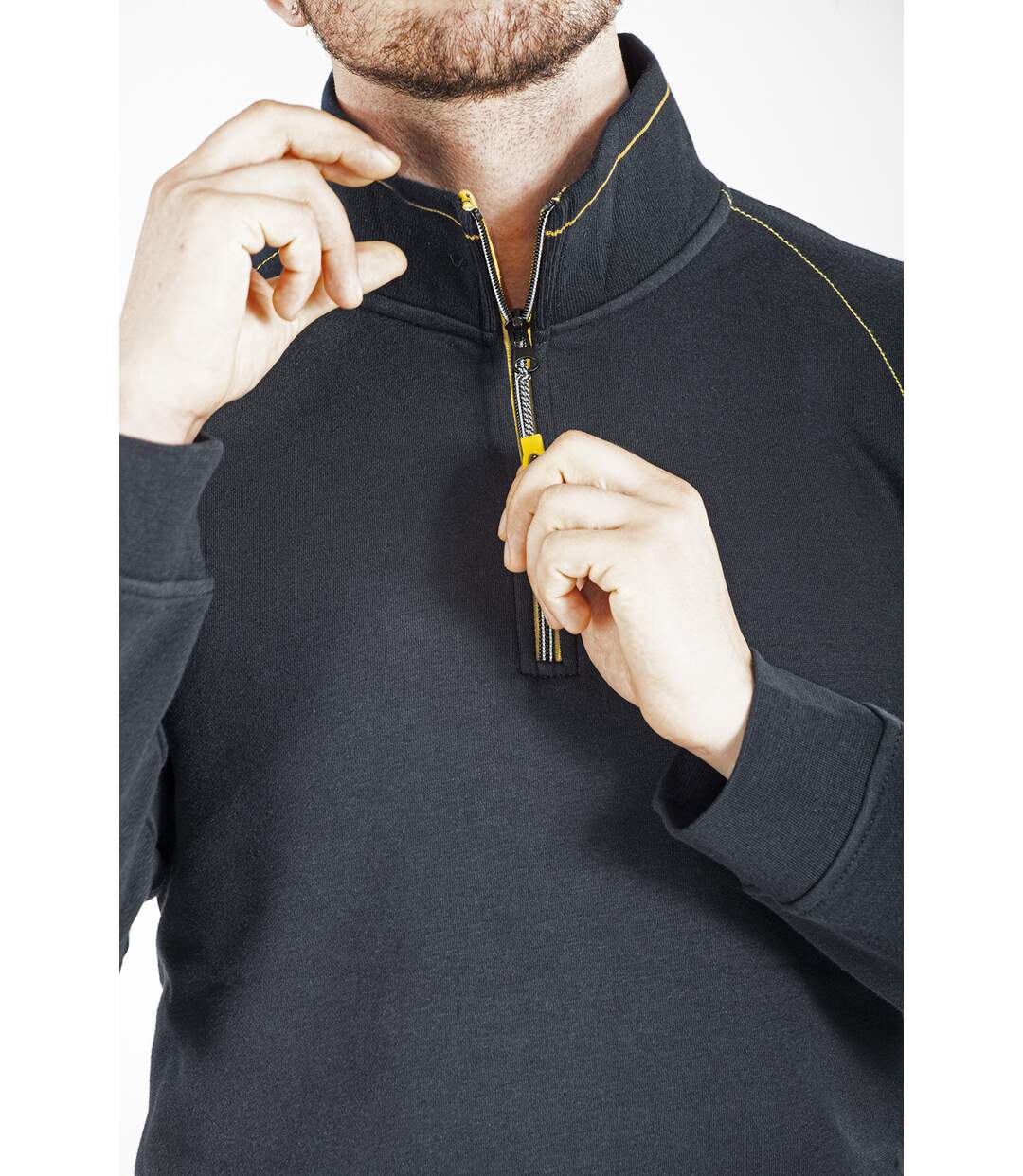 Sweat avec col camionneur HALFZIP MARINE