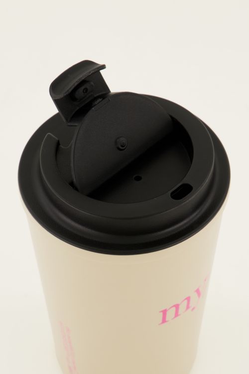 Beige koffie beker