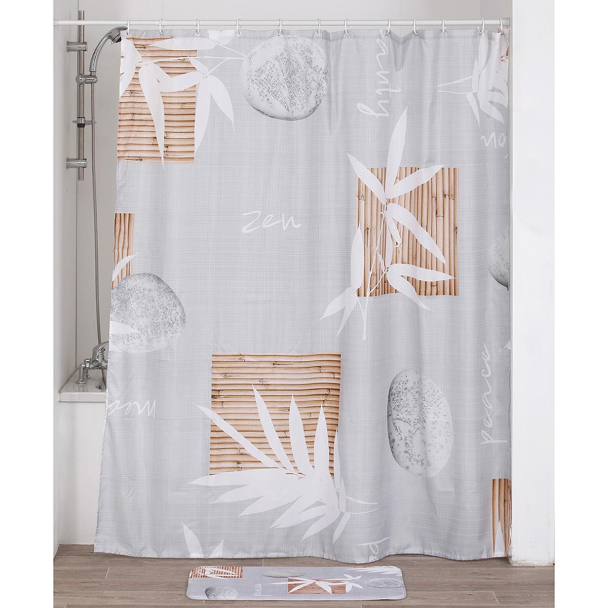 RIDEAU DE DOUCHE POLYESTER 180X200CM SPIRITUALITY