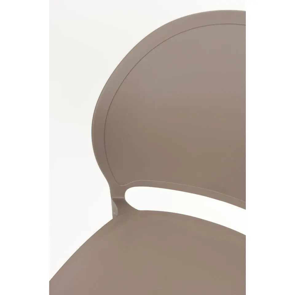 Housecraft Sjoerd Tuinstoelen/ Eetkamerstoelen Kunststof Grijs - Set van 4