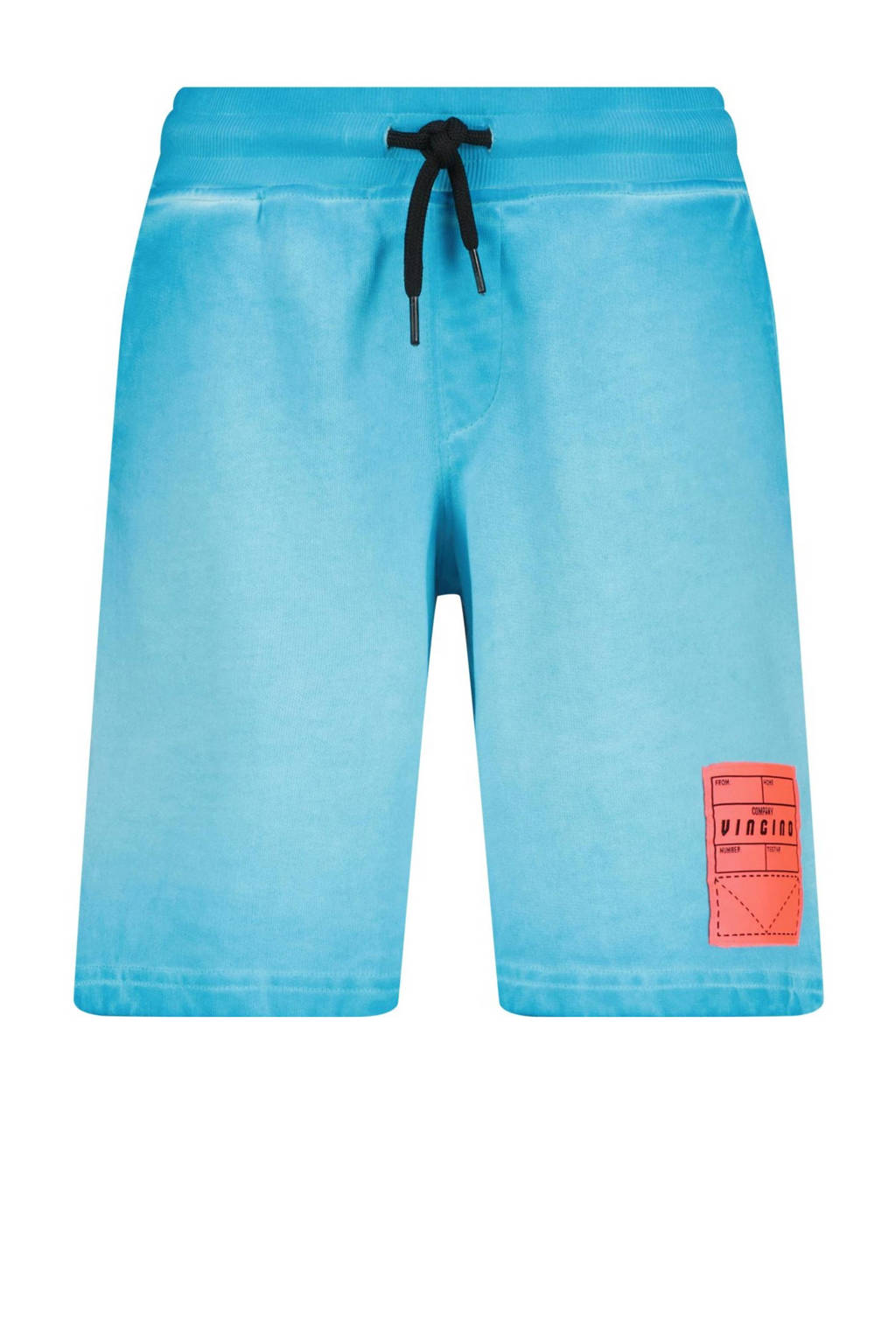 Vingino sweatshort Rados met printopdruk aquablauw/oranje