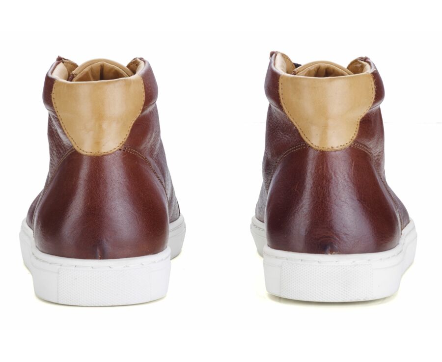 Sneakers montantes homme Chocolat Patiné - THORNLEA