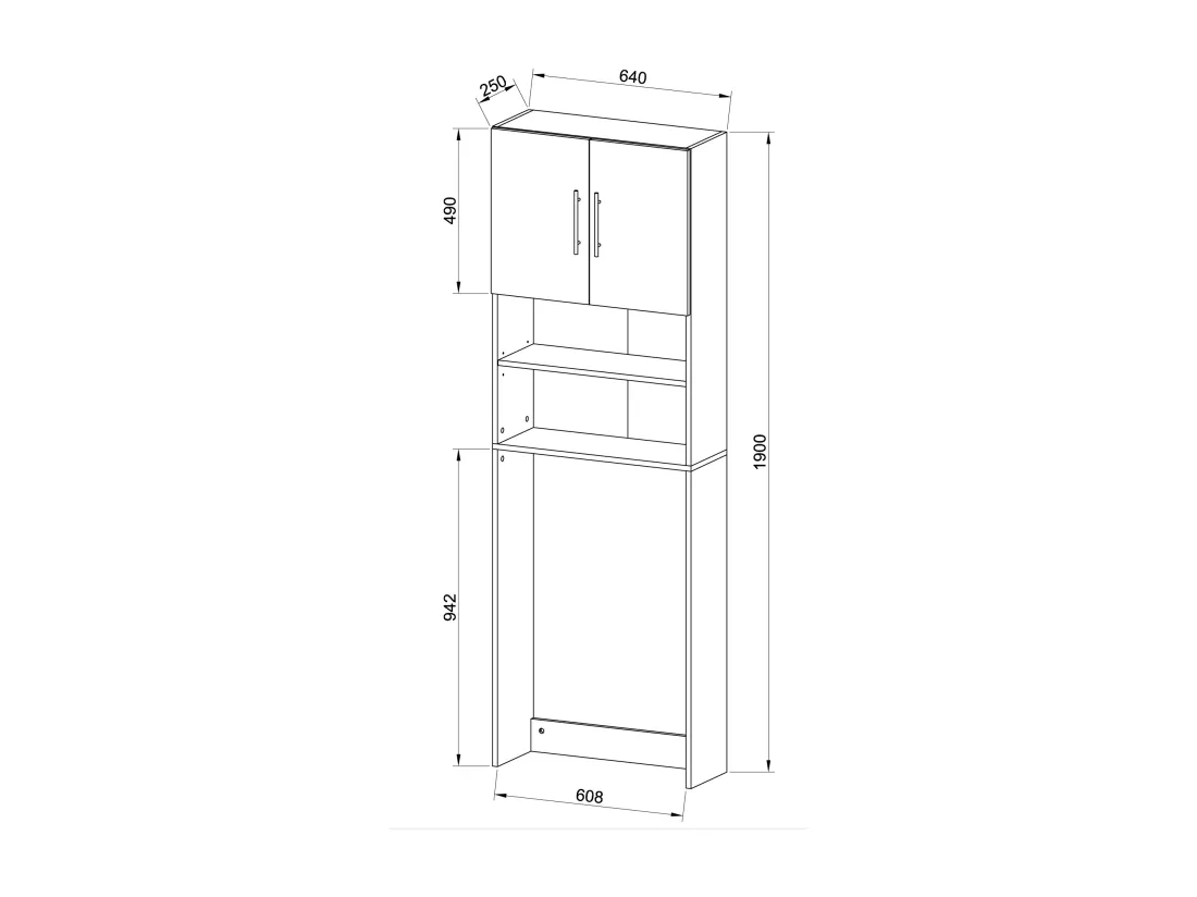 Armoire de rangement pour machine à laver Jutas
