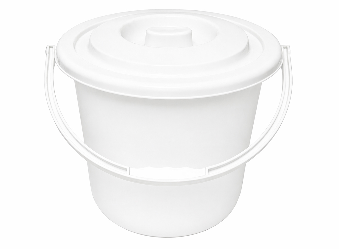 Toiletemmer met deksel - 10 liter