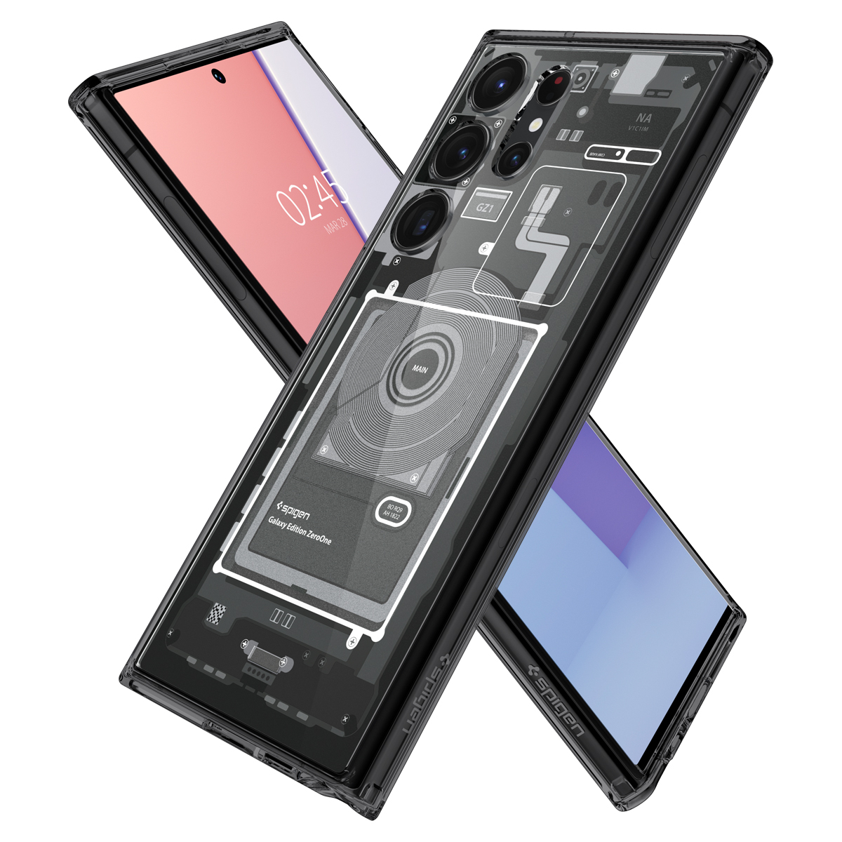 Samsung Galaxy S23 Ultra 5G Zero One Ultra Hybrid Case Hülle (ACS05620) - Grau/Transparent