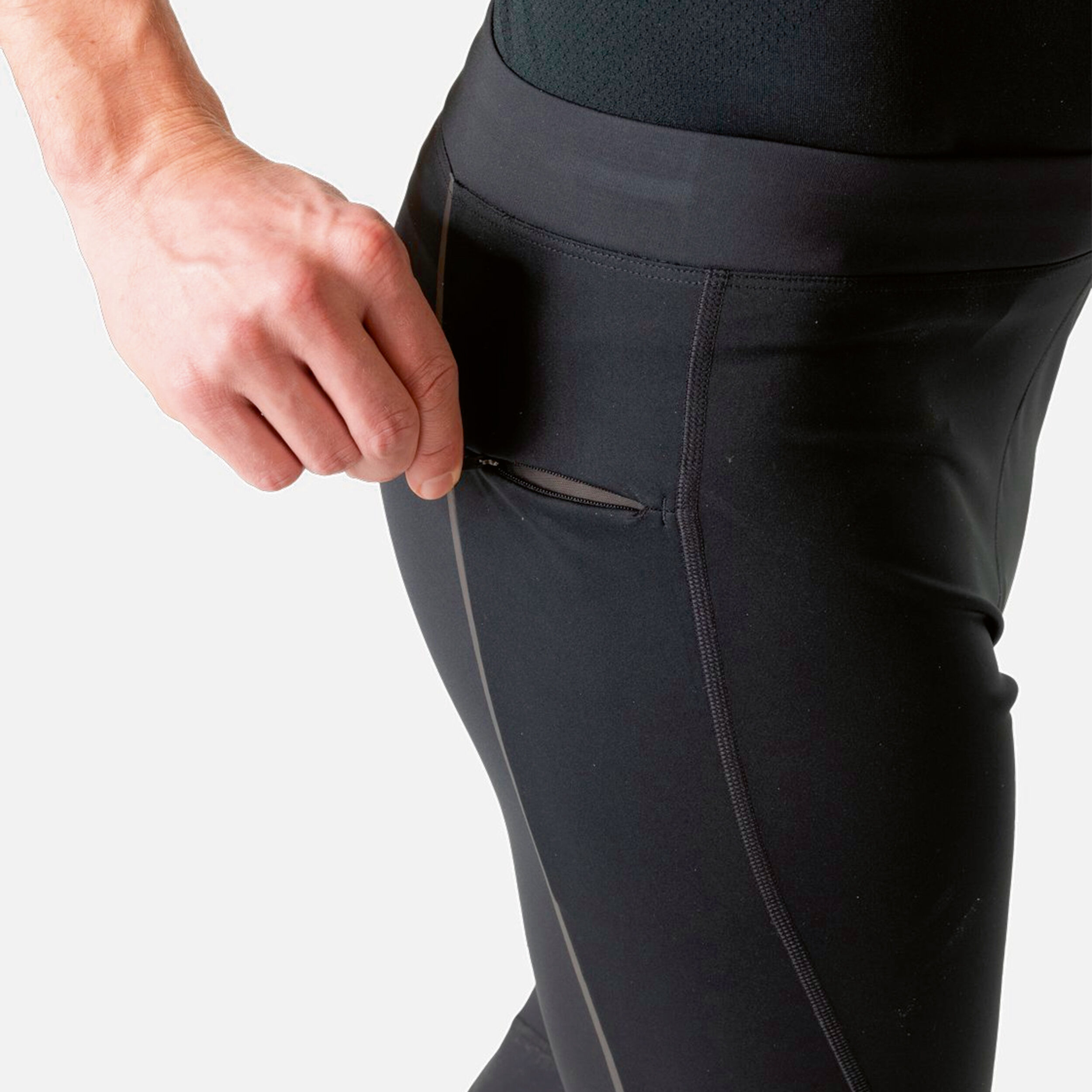 Odlo Zeroweight Warm Reflective Collant Tight Hommes - Noir