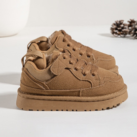 Cozy chunky sneakers - camel