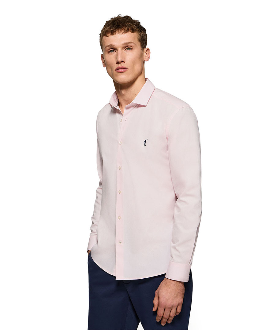 Rigby Go Poplin Vn Shirt Pink