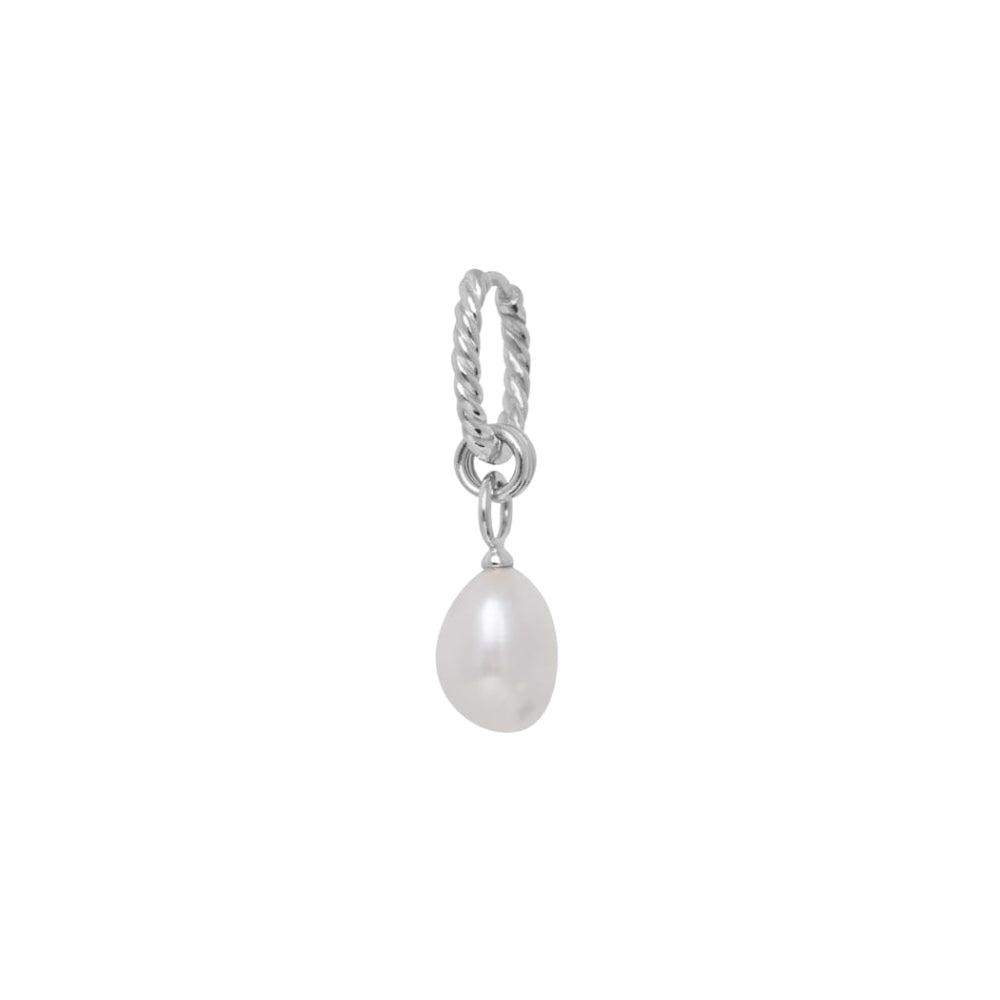 IX STUDIOS  Ocean Pearl hoop - sølv