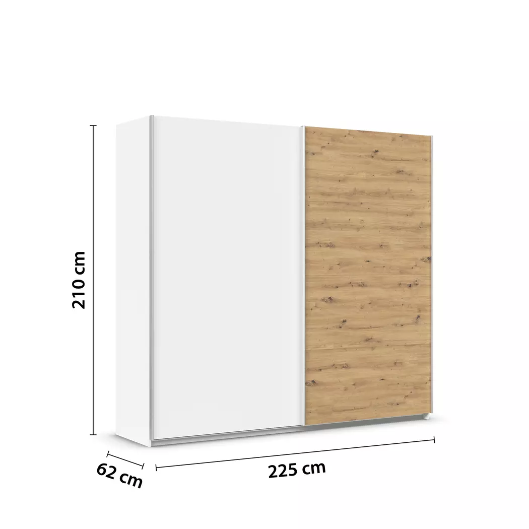 Schwebetürenschrank Quadra 226 x 210 cm