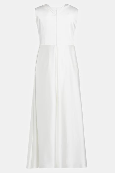 Abendkleid, drapiert, A-Linie, V-Ausschnitt, ärmellos