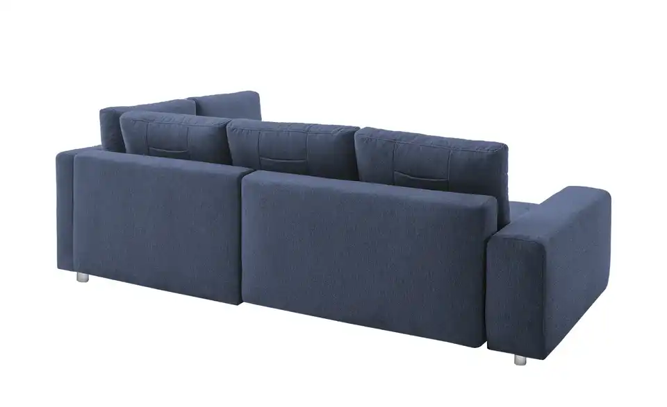 Ecksofa Arissa de Luxe Blau rechts Webstoff