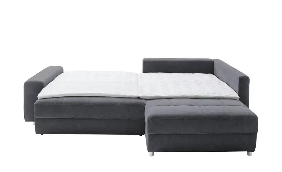 Ecksofa Arissa de Luxe Anthrazit rechts Webstoff