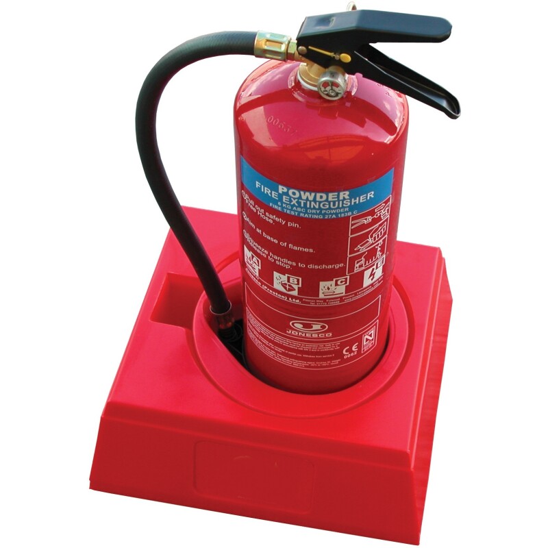Socle base pour un extincteur   - Rouge