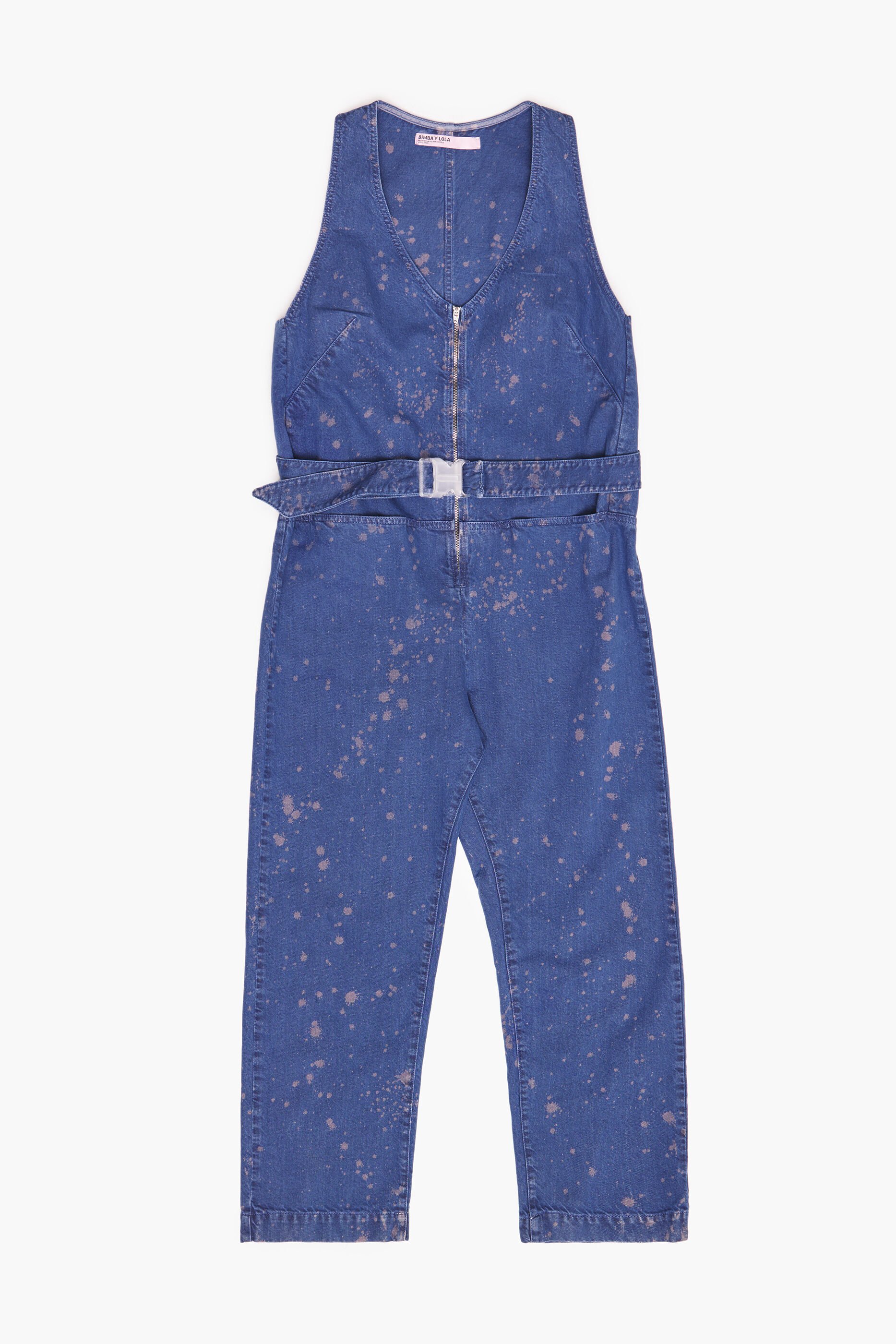 Macacão jeans azul escuro