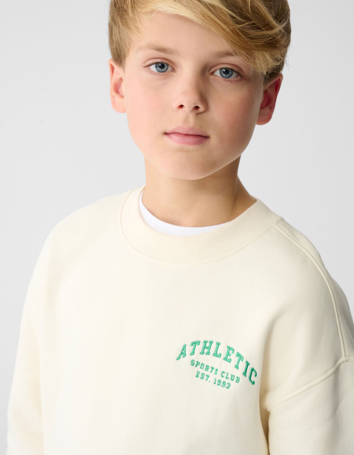 Athletic Artwork Sweater Gebroken Wit