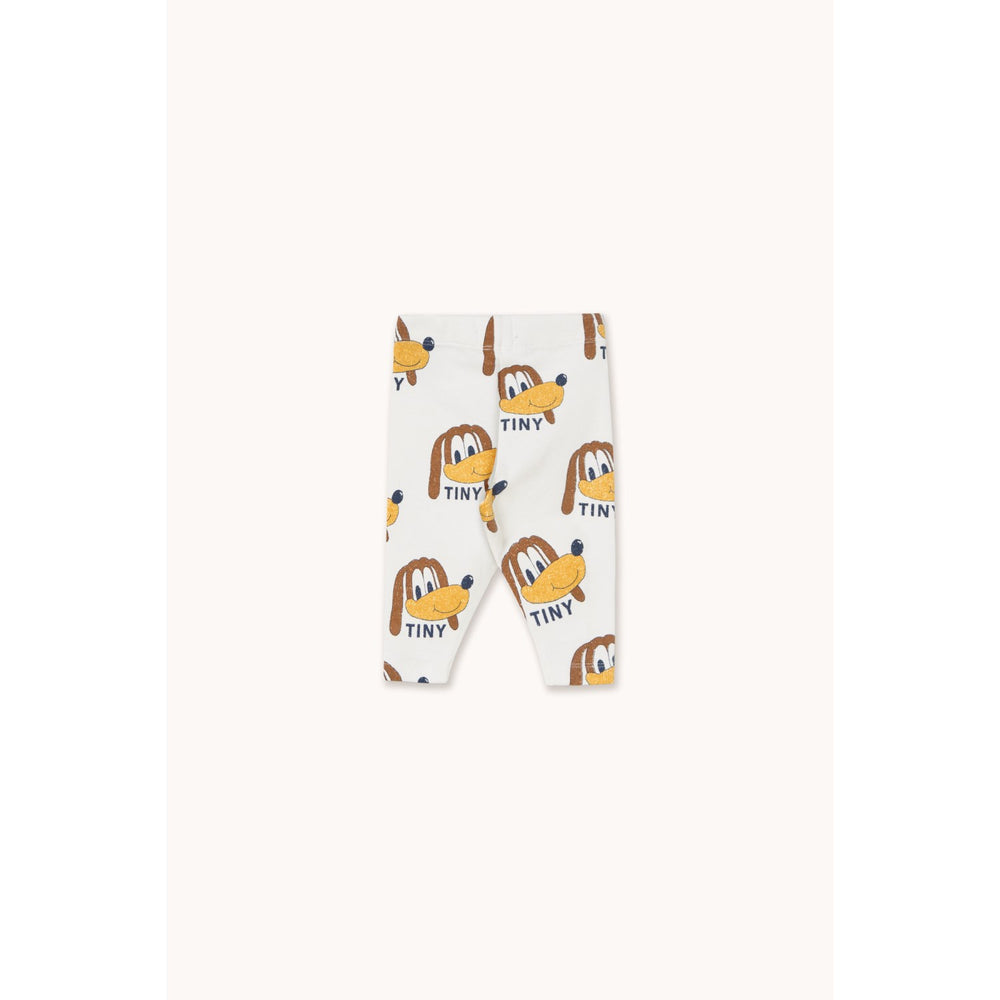 Køb TinyCottons Off-White Dogs Rib Baby Leggings