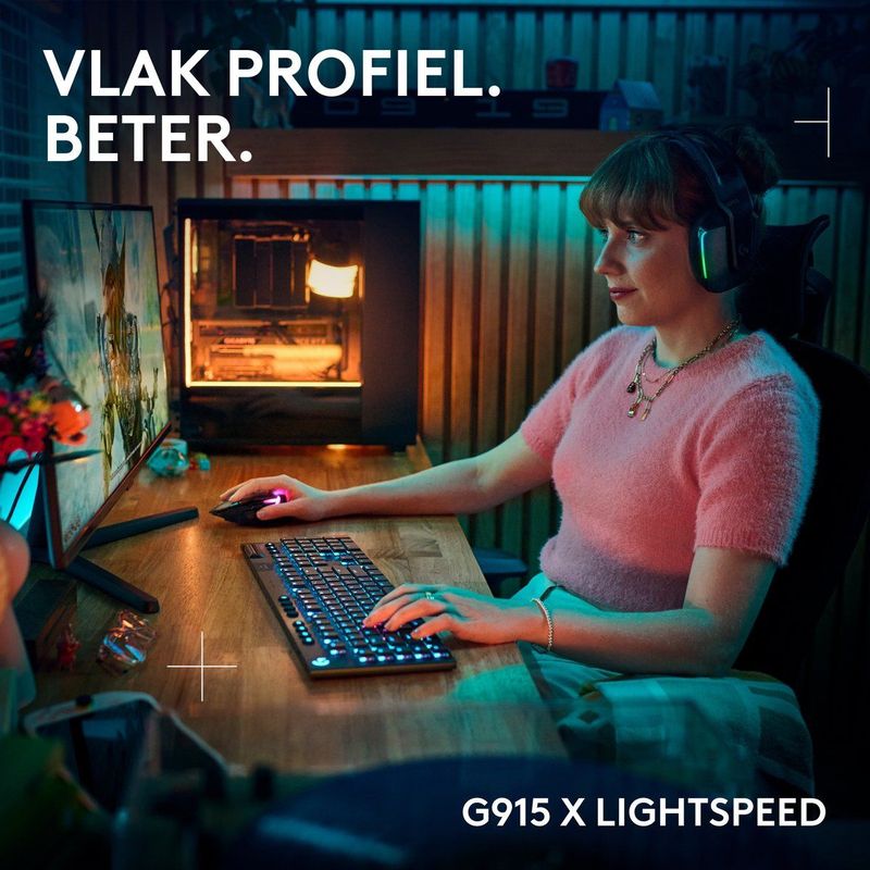 Logitech - G915 X Lightspeed - Draadloos Toetsenbord - Zwart - Mechanisch